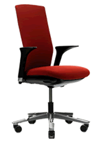 zur Produktbeschreibung Håg Futu Bürodrehstuhl HAG Futu. Die verstellbaren Armlehnen sind optionales Zubehör.