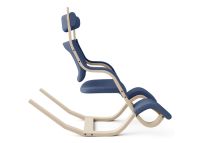 zur Produktbeschreibung Gravity Varier Gravity / Stokke Gravity Entspannungssessel Gestell natur, Stoff blau